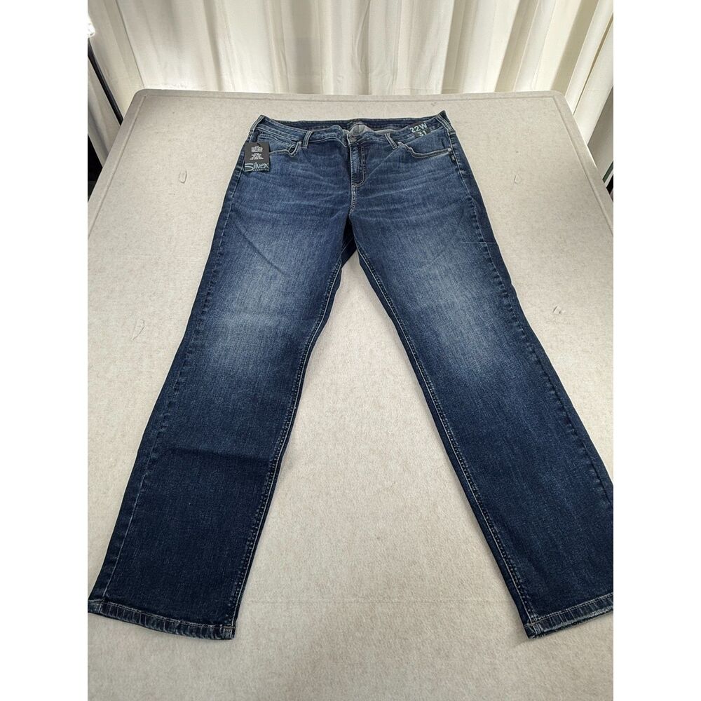 Silver Jeans Co Avery Jeans Womens 22W 31 Curvy High Rise Straight Leg NWT